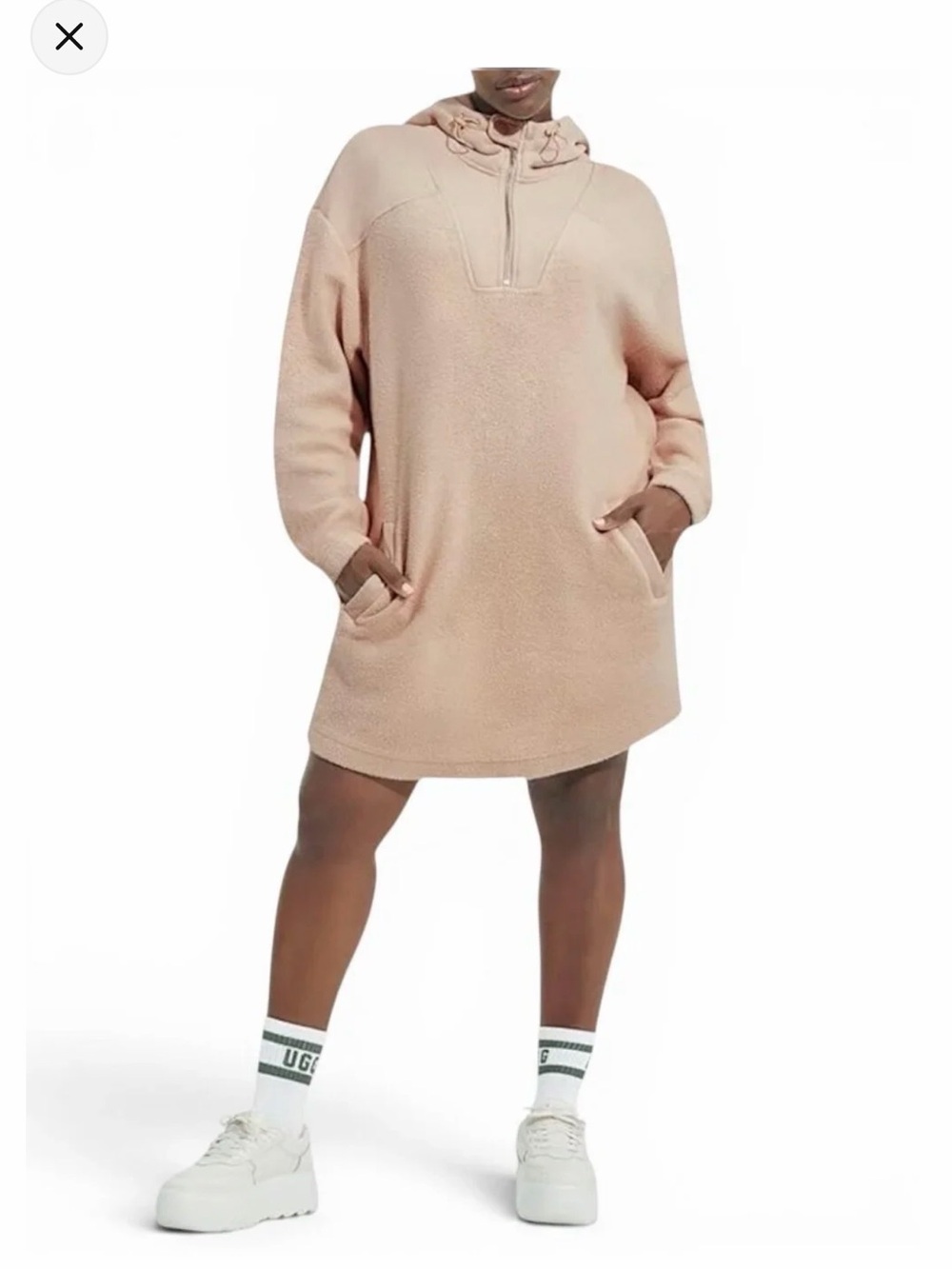 UGG Josephynn Mixed Dress Himalaya Sweatshirt Oversized Hoodie (sku F)
